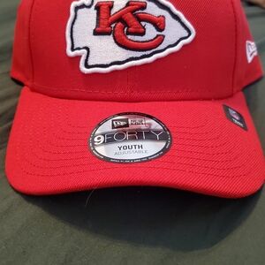 New Era Red Youth Cap with Embroidered Logo